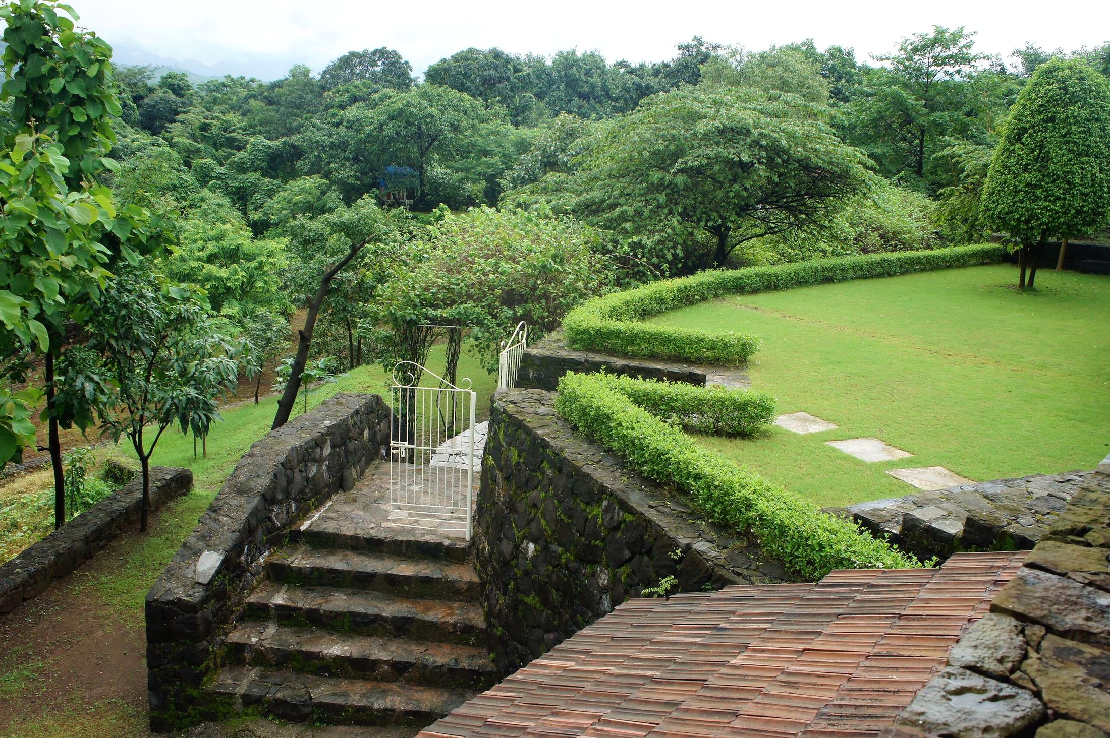 Terrace overlooking the valley