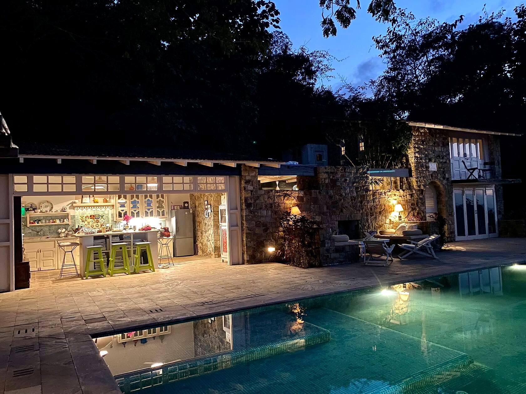 Pool at night